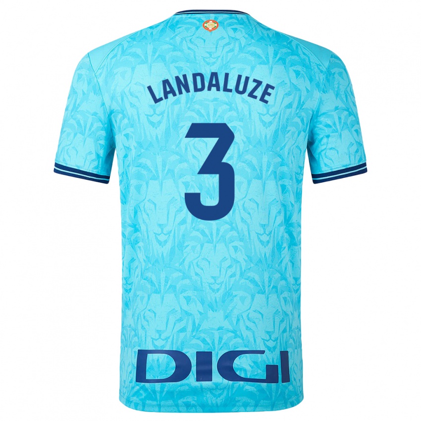 Niño Camiseta Naia Landaluze Marquínez #3 Cielo Azul 2ª Equipación 2023/24 La Camisa Argentina