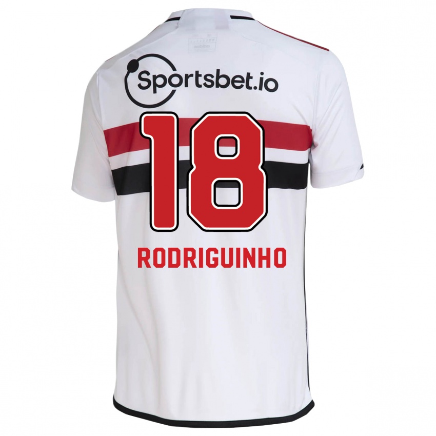 Hombre Camiseta Rodriguinho #18 Blanco 1ª Equipación 2023/24 La Camisa Argentina