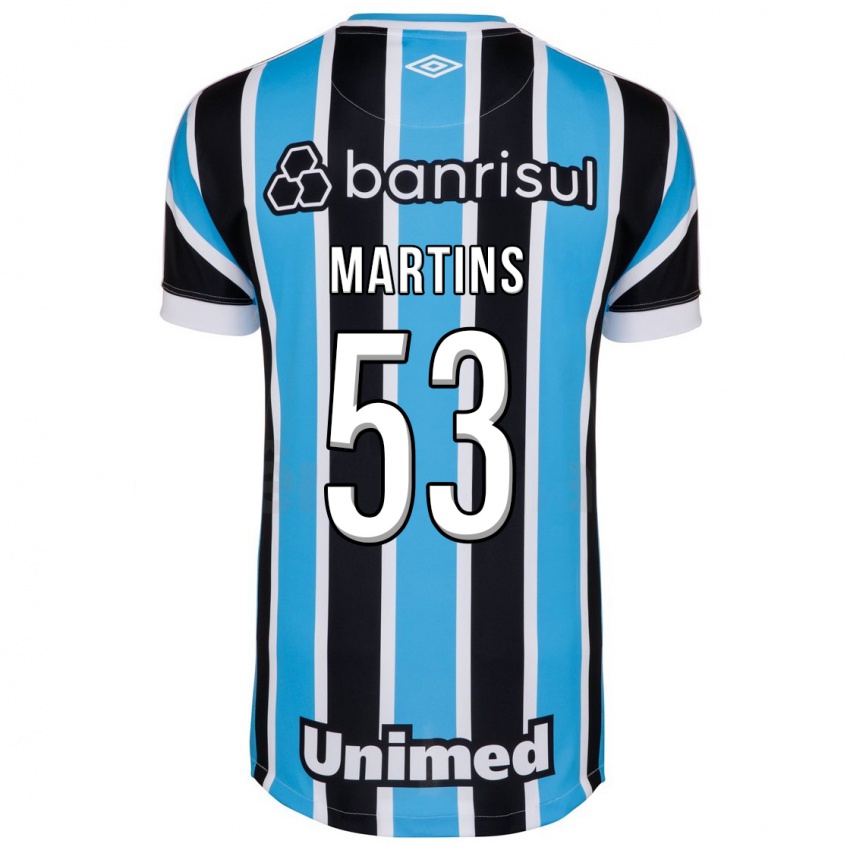 Hombre Camiseta Gustavo Martins #53 Azul 1ª Equipación 2023/24 La Camisa Argentina