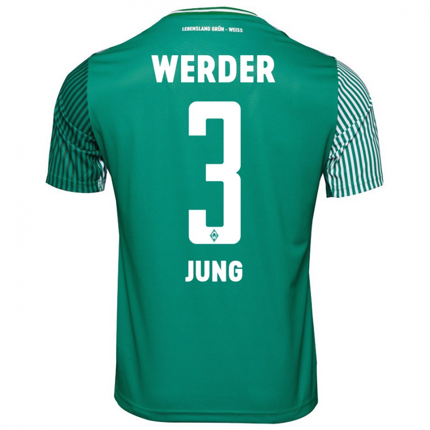 Hombre Camiseta Anthony Jung #3 Verde 1ª Equipación 2023/24 La Camisa Argentina