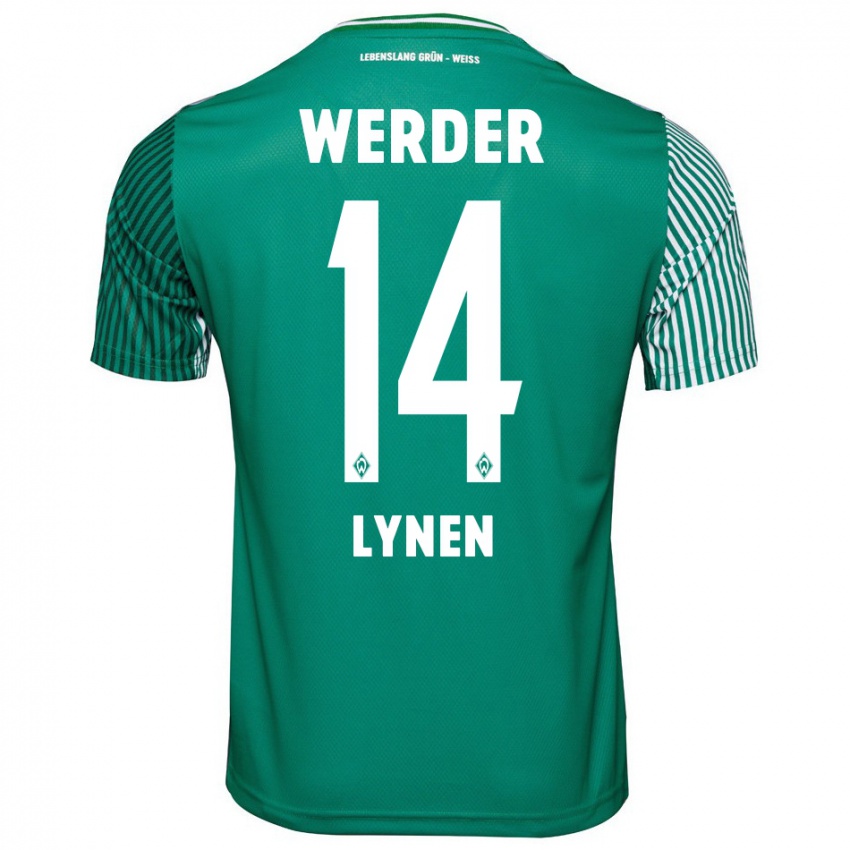 Hombre Camiseta Senne Lynen #14 Verde 1ª Equipación 2023/24 La Camisa Argentina