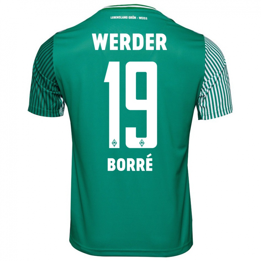 Hombre Camiseta Rafael Borre #19 Verde 1ª Equipación 2023/24 La Camisa Argentina