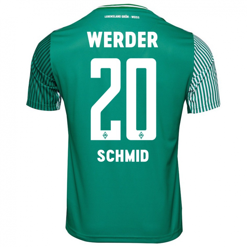 Hombre Camiseta Romano Schmid #20 Verde 1ª Equipación 2023/24 La Camisa Argentina