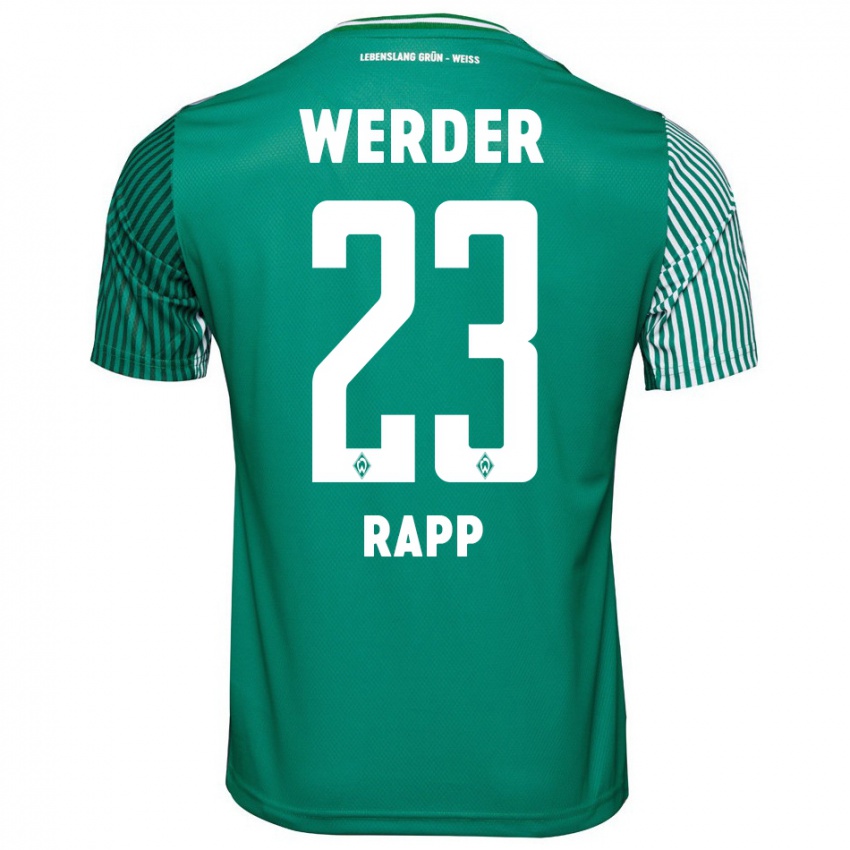 Hombre Camiseta Nicolai Rapp #23 Verde 1ª Equipación 2023/24 La Camisa Argentina