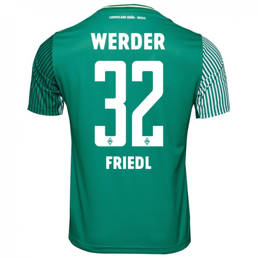 Hombre Camiseta Marco Friedl #32 Verde 1ª Equipación 2023/24 La Camisa Argentina
