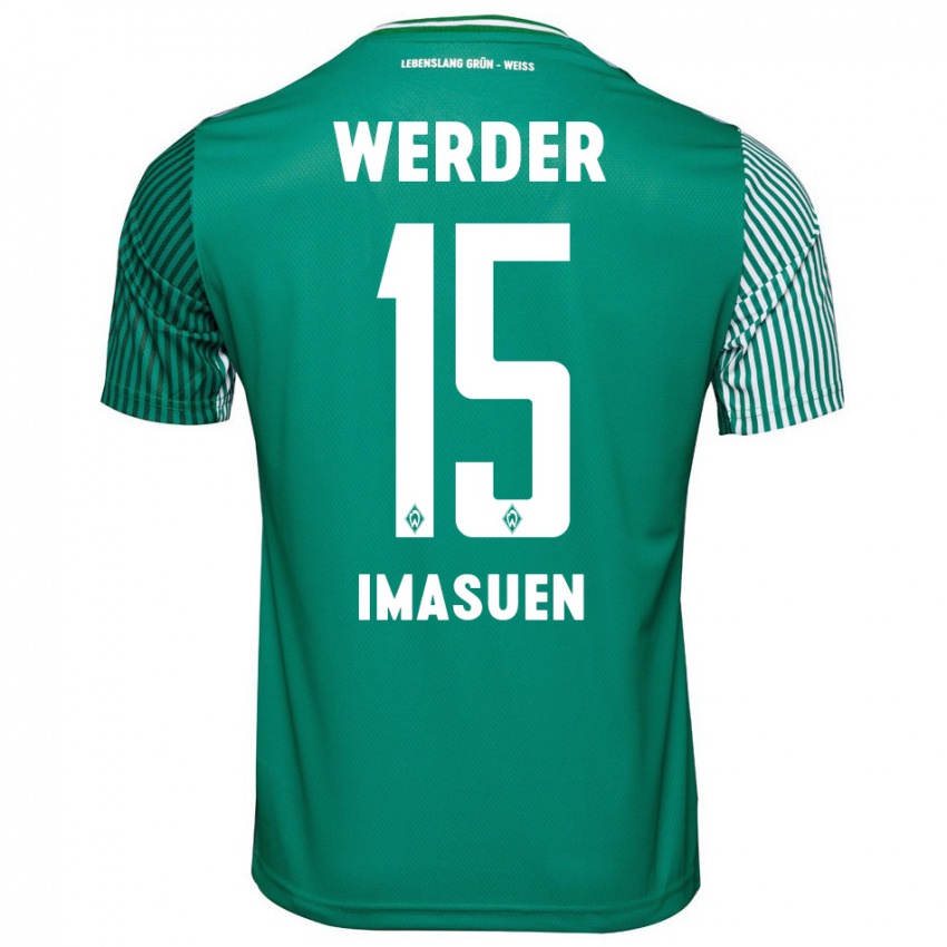 Hombre Camiseta Joel Imasuen #15 Verde 1ª Equipación 2023/24 La Camisa Argentina