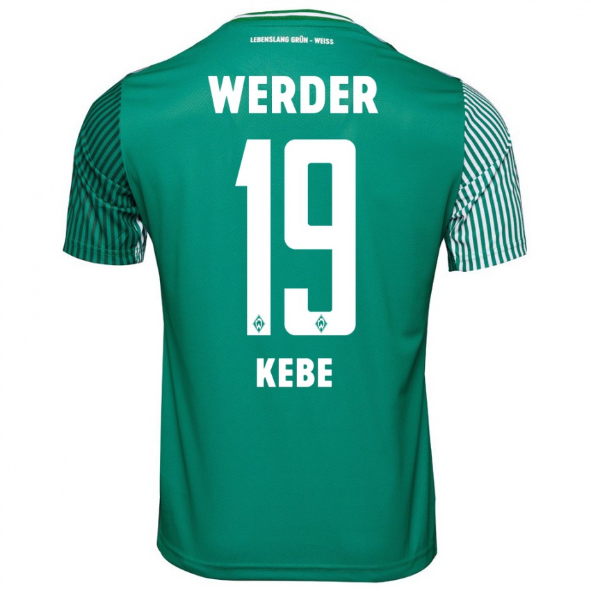 Hombre Camiseta David Kébé #19 Verde 1ª Equipación 2023/24 La Camisa Argentina