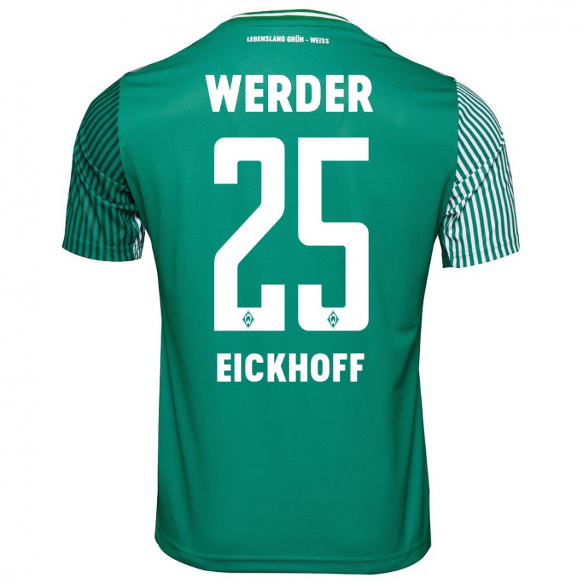 Hombre Camiseta Mika Eickhoff #25 Verde 1ª Equipación 2023/24 La Camisa Argentina