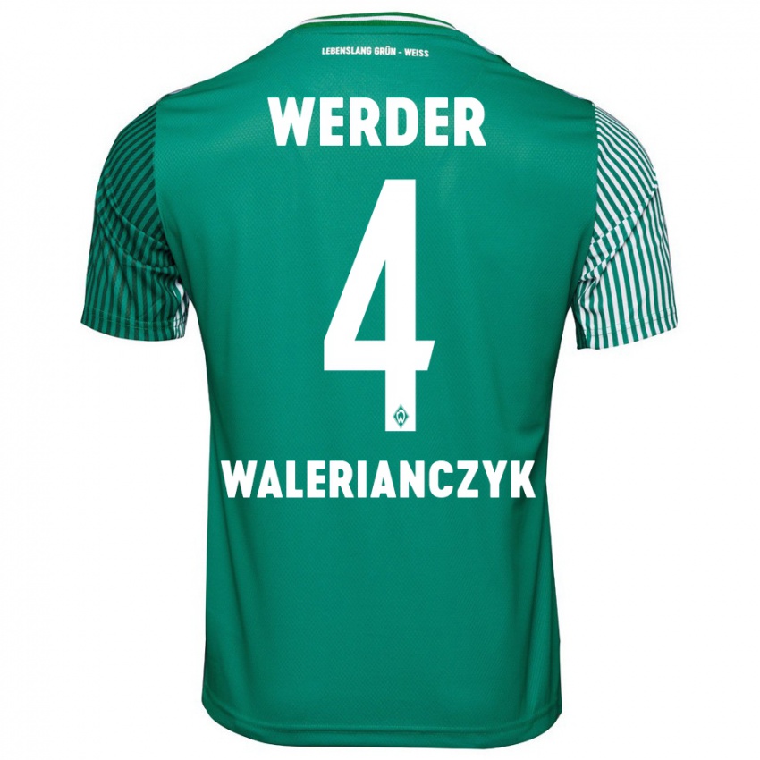 Hombre Camiseta Dennis Walerianczyk #4 Verde 1ª Equipación 2023/24 La Camisa Argentina