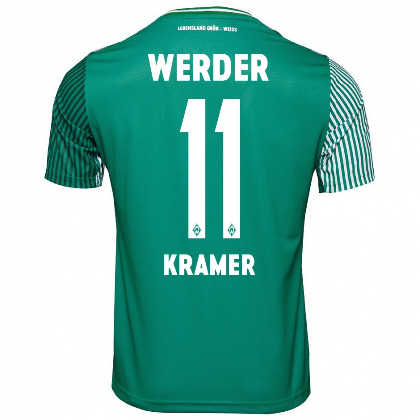 Hombre Camiseta Levi-Marinus Kramer #11 Verde 1ª Equipación 2023/24 La Camisa Argentina