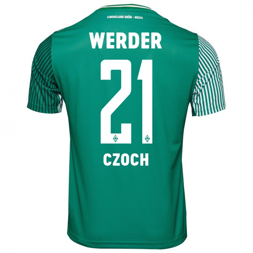 Hombre Camiseta Mike Czoch #21 Verde 1ª Equipación 2023/24 La Camisa Argentina