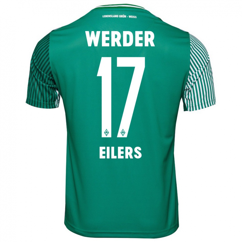 Hombre Camiseta Jonas Eilers #17 Verde 1ª Equipación 2023/24 La Camisa Argentina