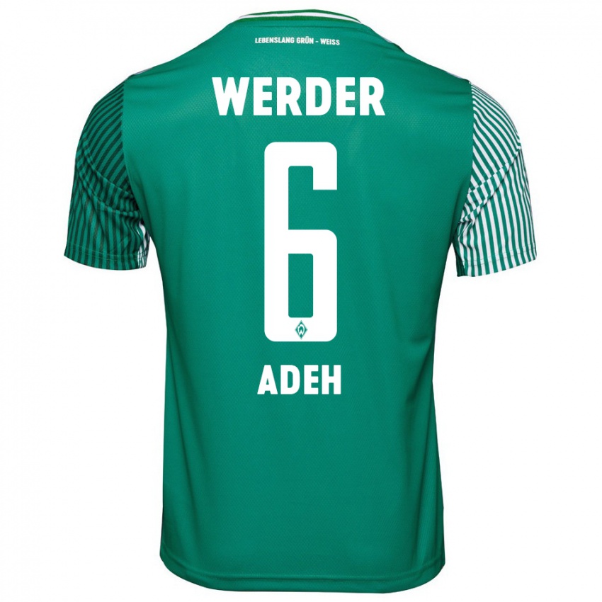 Hombre Camiseta Wesley Adeh #6 Verde 1ª Equipación 2023/24 La Camisa Argentina