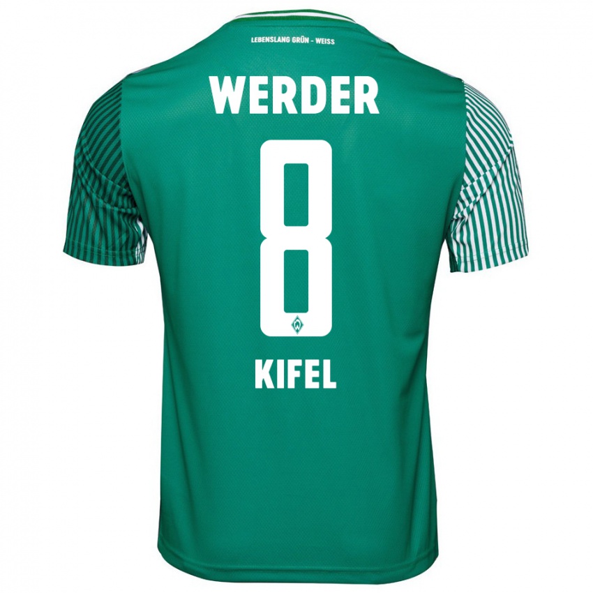 Hombre Camiseta Denis Kifel #8 Verde 1ª Equipación 2023/24 La Camisa Argentina