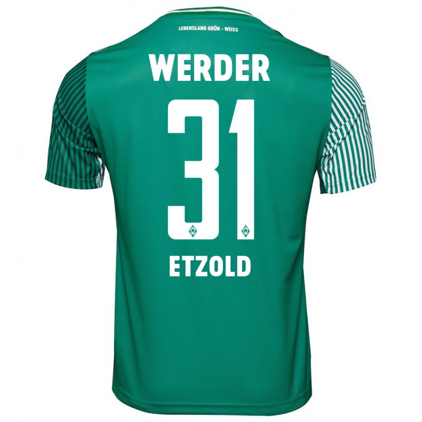 Hombre Camiseta Hannah Etzold #31 Verde 1ª Equipación 2023/24 La Camisa Argentina