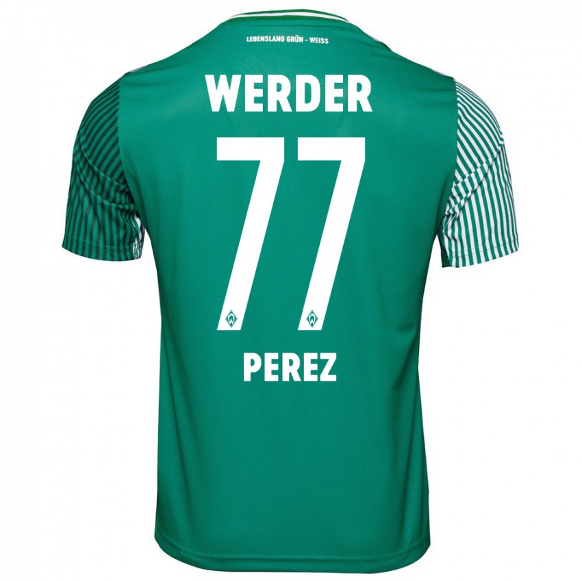 Hombre Camiseta Catalina Pérez Jaramillo #77 Verde 1ª Equipación 2023/24 La Camisa Argentina