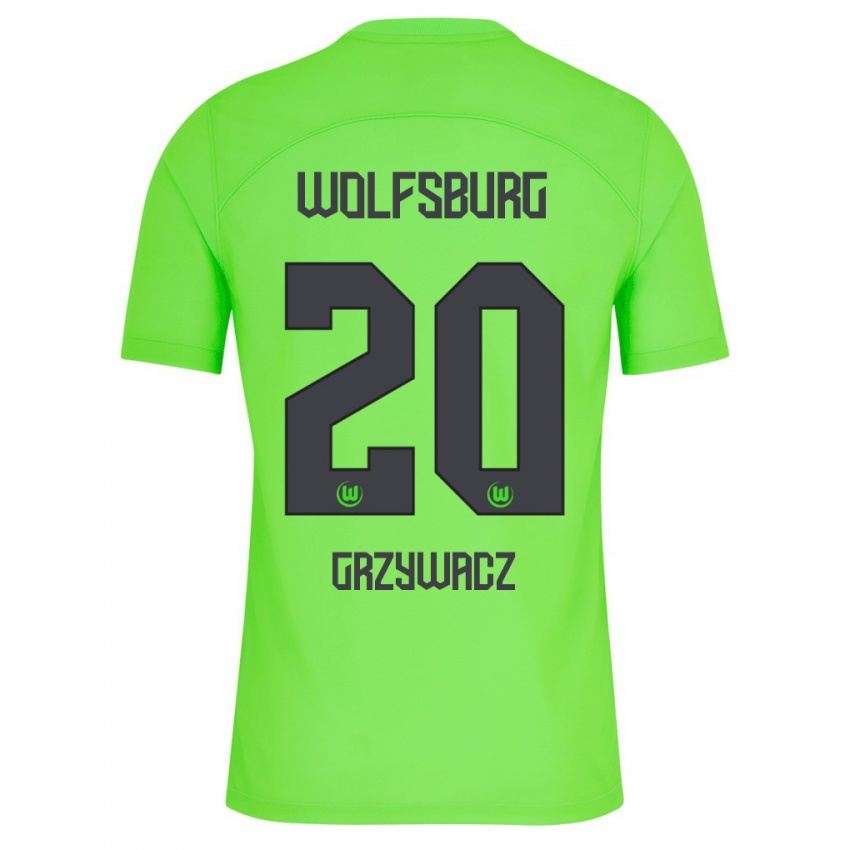Hombre Camiseta Eryk Grzywacz #20 Verde 1ª Equipación 2023/24 La Camisa Argentina