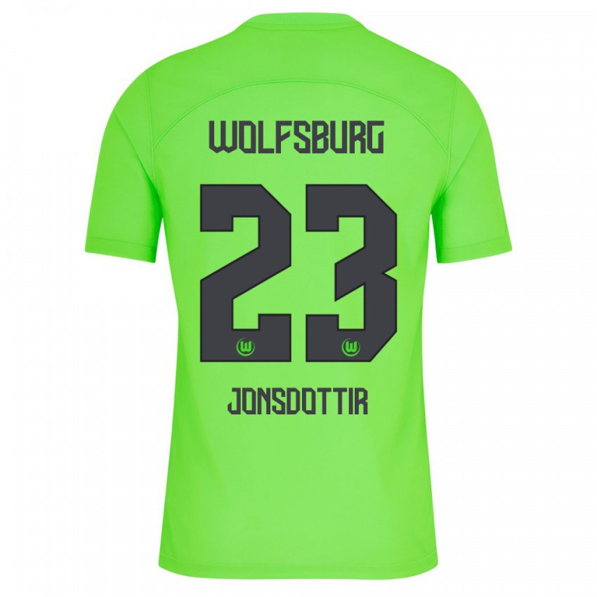Hombre Camiseta Sveindís Jane Jónsdóttir #23 Verde 1ª Equipación 2023/24 La Camisa Argentina