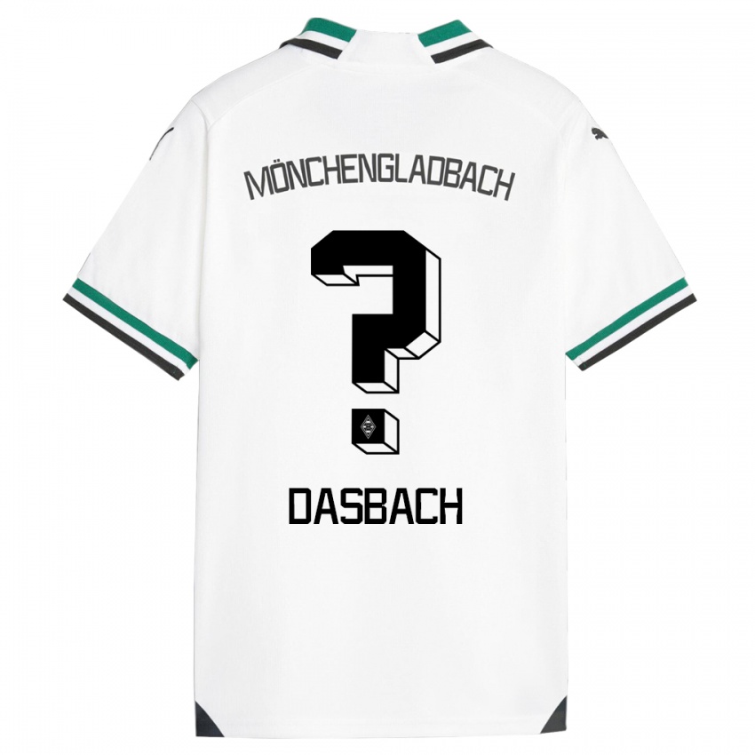 Hombre Camiseta Yannik Dasbach #0 Blanco Verde 1ª Equipación 2023/24 La Camisa Argentina