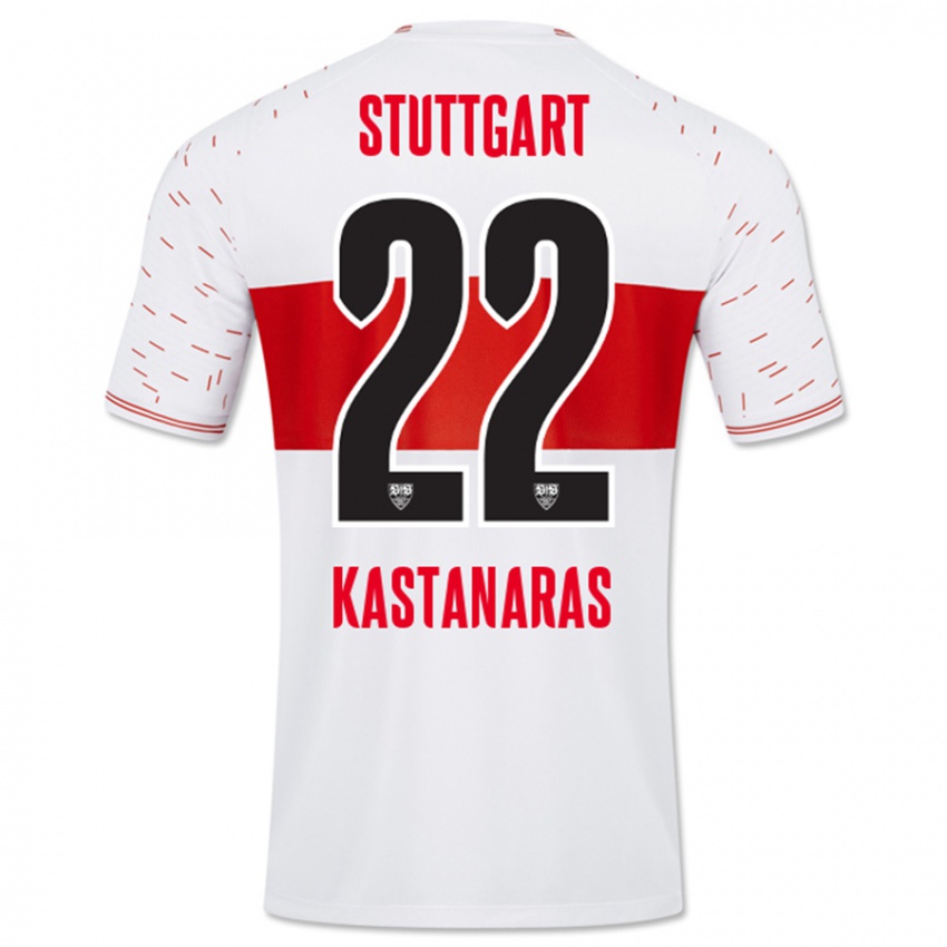 Hombre Camiseta Thomas Kastanaras #22 Blanco 1ª Equipación 2023/24 La Camisa Argentina