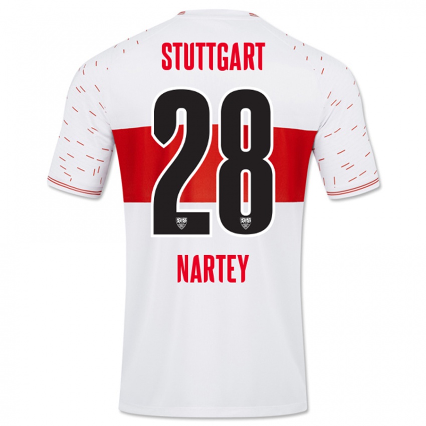 Hombre Camiseta Nikolas Nartey #28 Blanco 1ª Equipación 2023/24 La Camisa Argentina