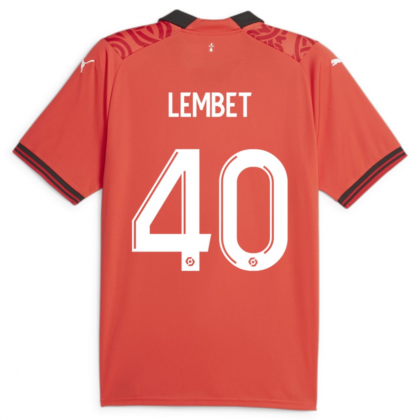 Hombre Camiseta Geoffrey Lembet #40 Rojo 1ª Equipación 2023/24 La Camisa Argentina