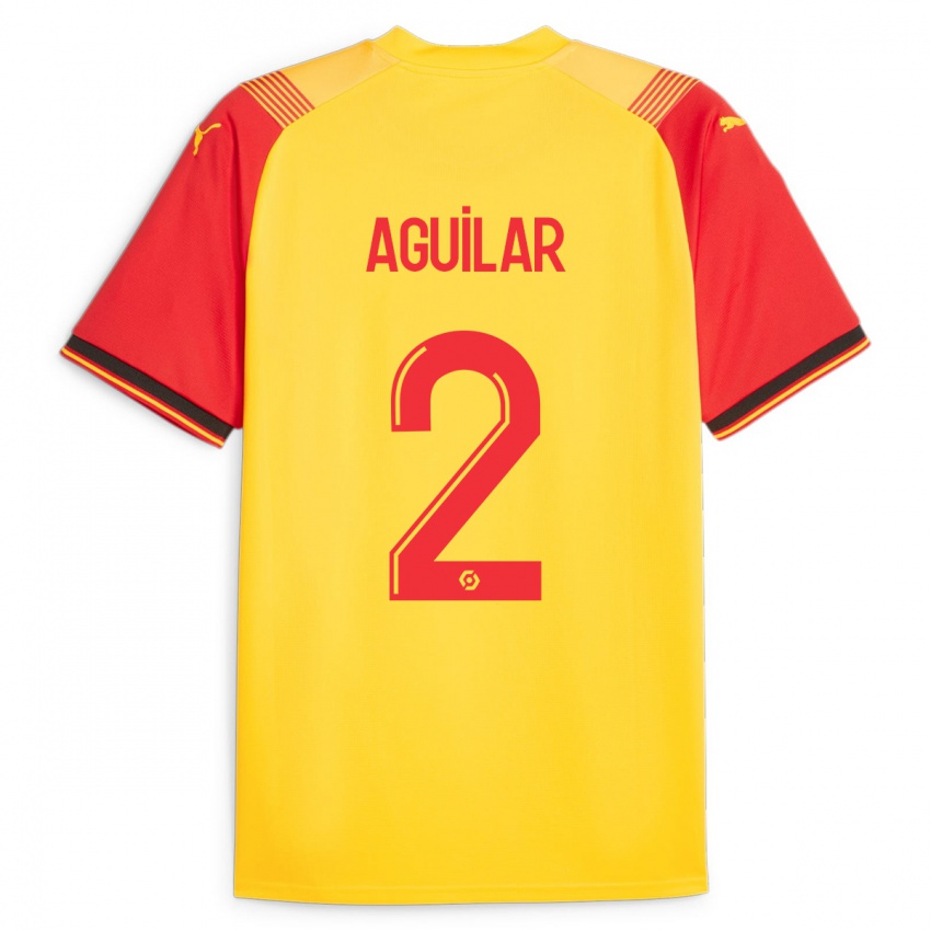 Hombre Camiseta Ruben Aguilar #2 Amarillo 1ª Equipación 2023/24 La Camisa Argentina