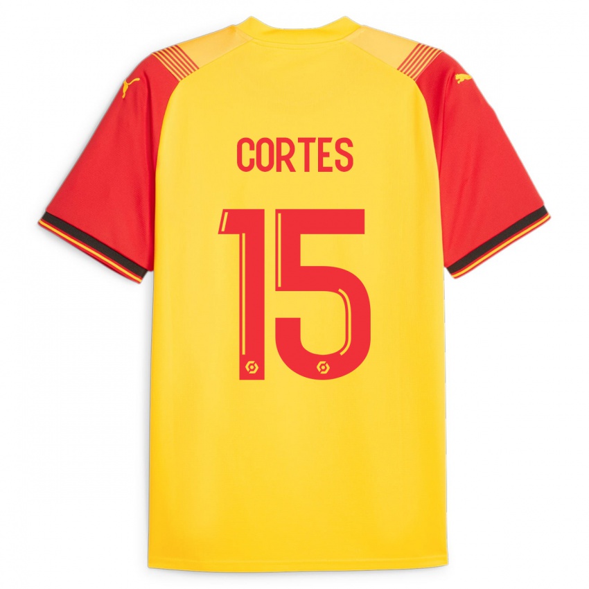 Hombre Camiseta Óscar Cortés #15 Amarillo 1ª Equipación 2023/24 La Camisa Argentina