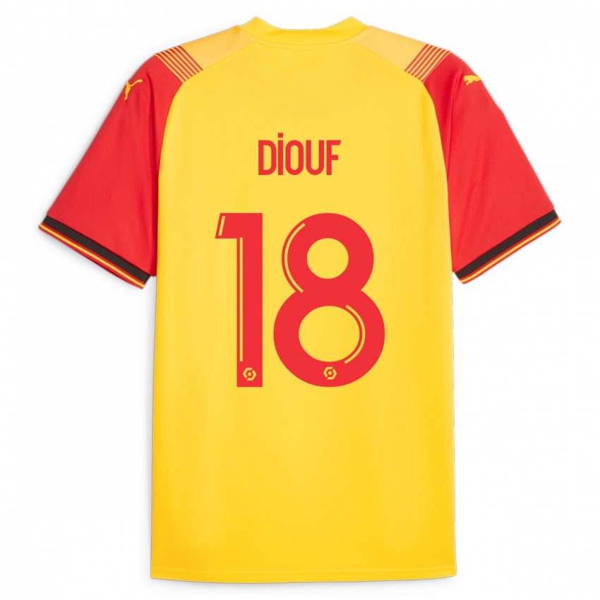 Hombre Camiseta Andy Diouf #18 Amarillo 1ª Equipación 2023/24 La Camisa Argentina