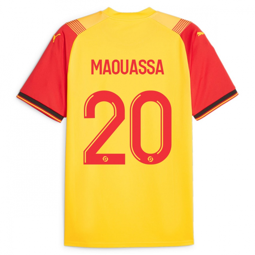 Hombre Camiseta Faitout Maouassa #20 Amarillo 1ª Equipación 2023/24 La Camisa Argentina