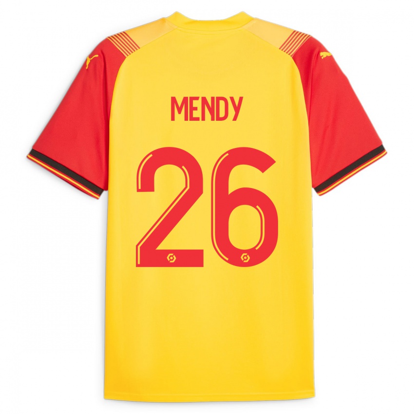 Hombre Camiseta Nampalys Mendy #26 Amarillo 1ª Equipación 2023/24 La Camisa Argentina