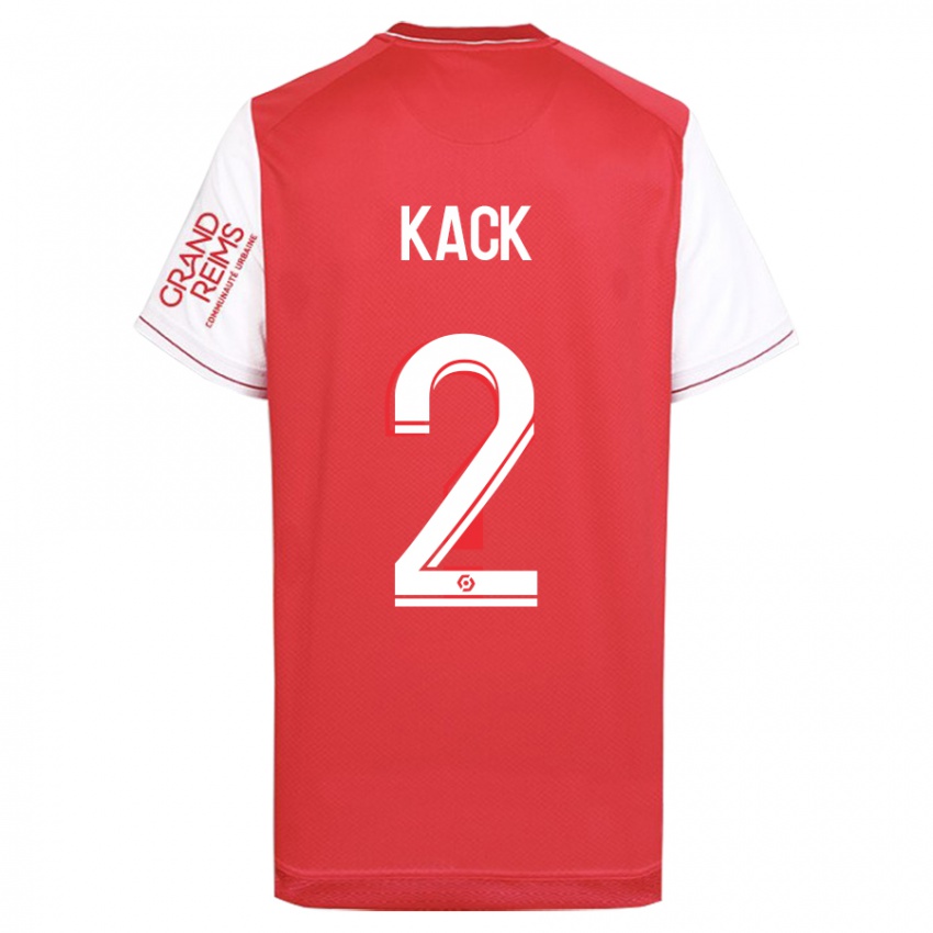 Hombre Camiseta Mathilde Kack #2 Rojo 1ª Equipación 2023/24 La Camisa Argentina