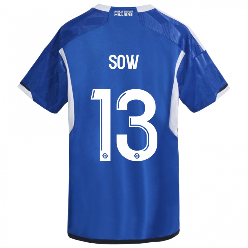 Hombre Camiseta Saïdou Sow #13 Azul 1ª Equipación 2023/24 La Camisa Argentina