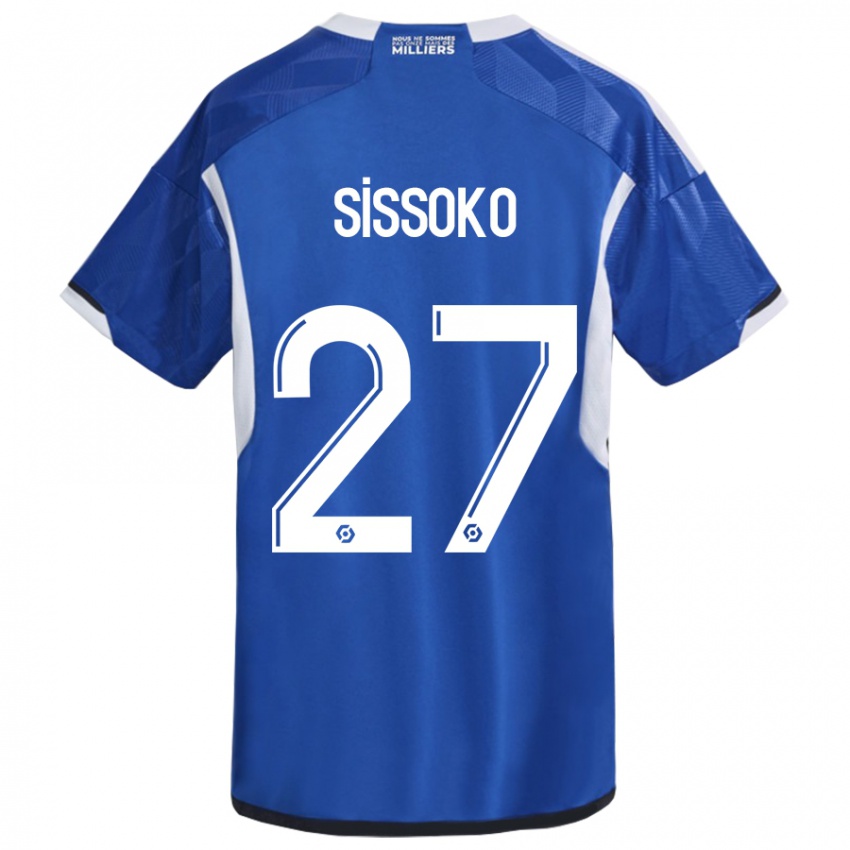 Hombre Camiseta Ibrahima Sissoko #27 Azul 1ª Equipación 2023/24 La Camisa Argentina