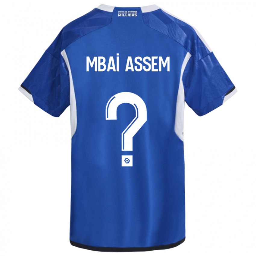 Hombre Camiseta Chris Mbaï-Assem #0 Azul 1ª Equipación 2023/24 La Camisa Argentina