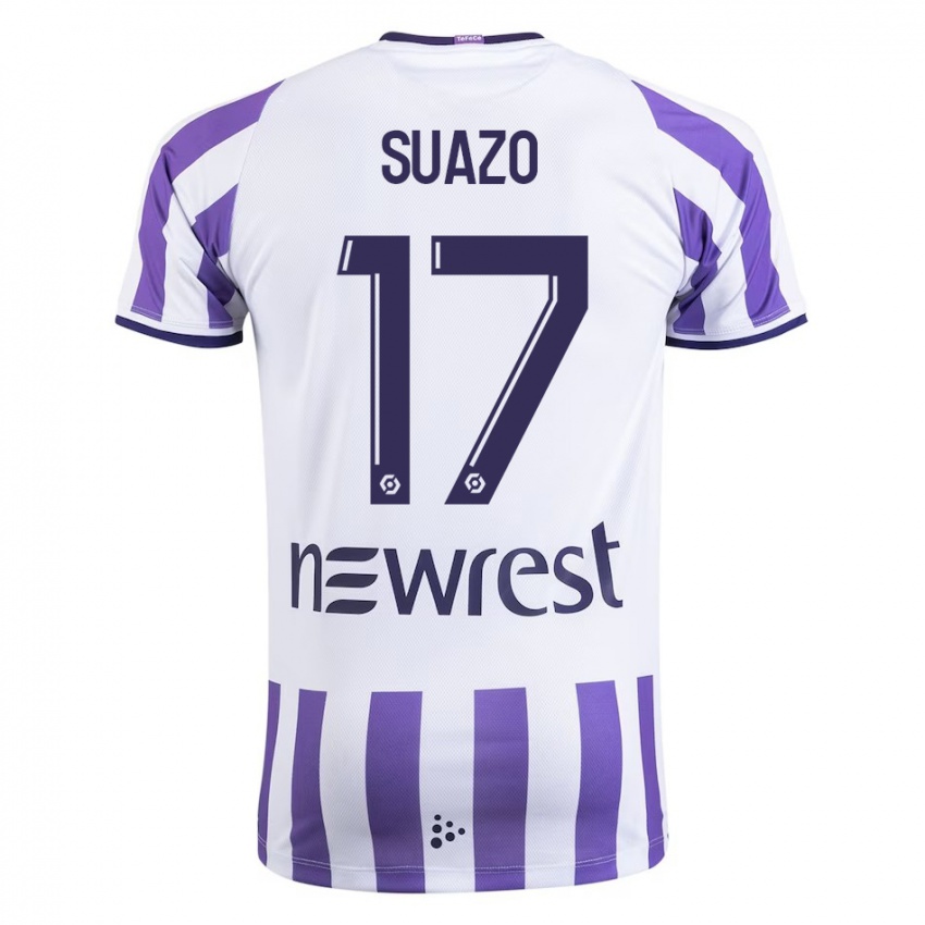 Hombre Camiseta Gabriel Suazo #17 Blanco 1ª Equipación 2023/24 La Camisa Argentina