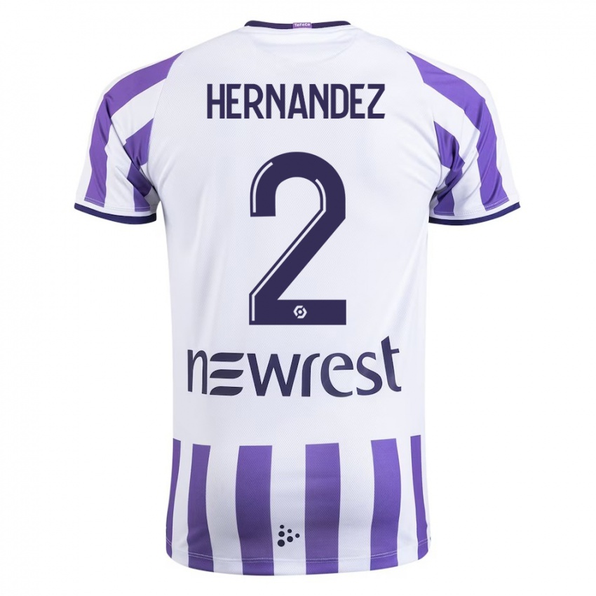 Hombre Camiseta Lucie Hernandez #2 Blanco 1ª Equipación 2023/24 La Camisa Argentina