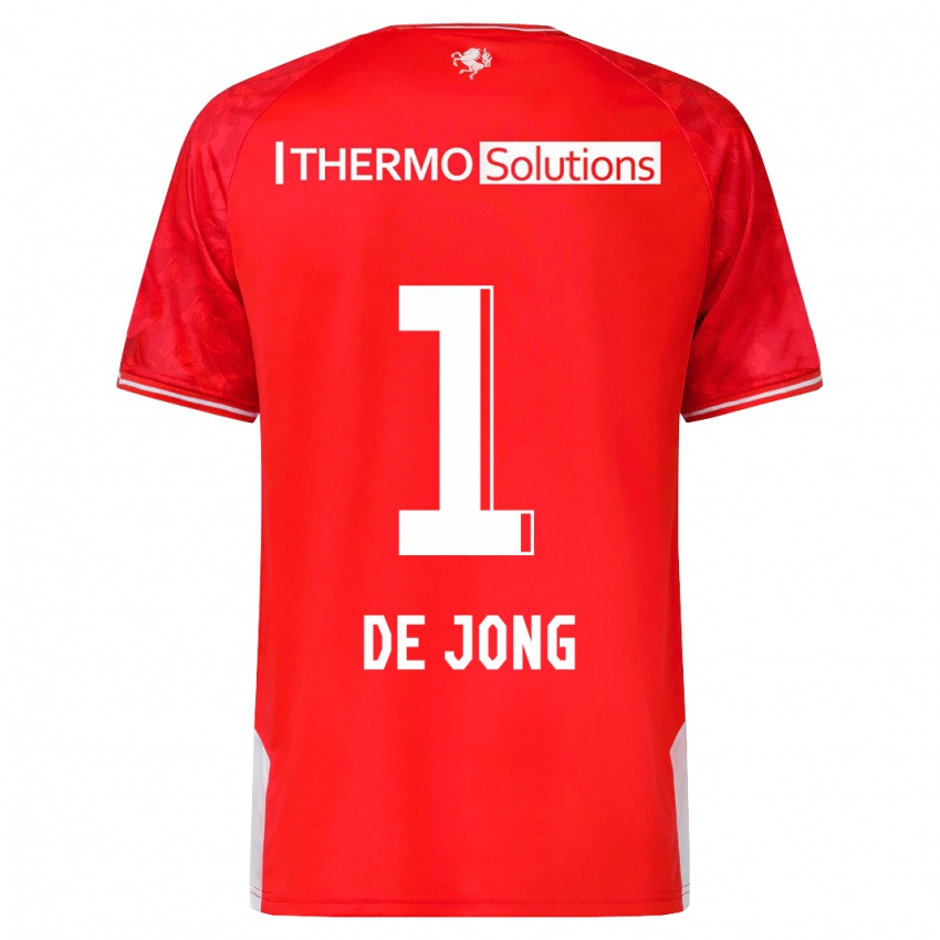 Hombre Camiseta Danielle De Jong #1 Rojo 1ª Equipación 2023/24 La Camisa Argentina