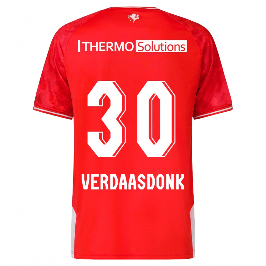 Hombre Camiseta Suus Verdaasdonk #30 Rojo 1ª Equipación 2023/24 La Camisa Argentina