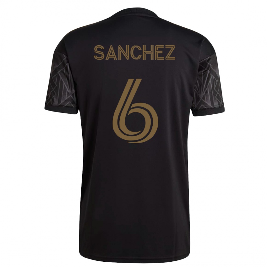 Hombre Camiseta Ilie Sánchez #6 Negro 1ª Equipación 2023/24 La Camisa Argentina