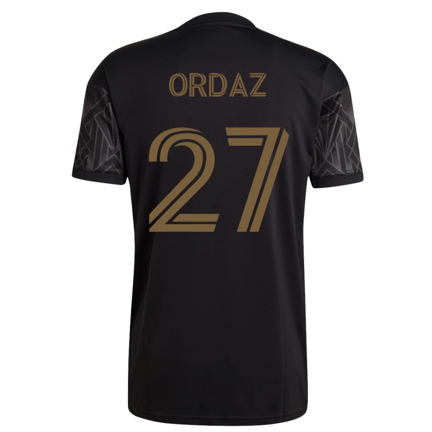 Hombre Camiseta Nathan Ordaz #27 Negro 1ª Equipación 2023/24 La Camisa Argentina