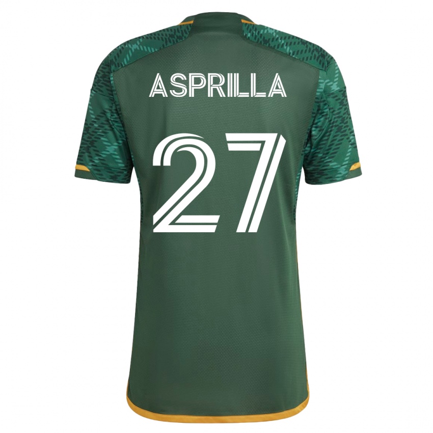 Hombre Camiseta Dairon Asprilla #27 Verde 1ª Equipación 2023/24 La Camisa Argentina