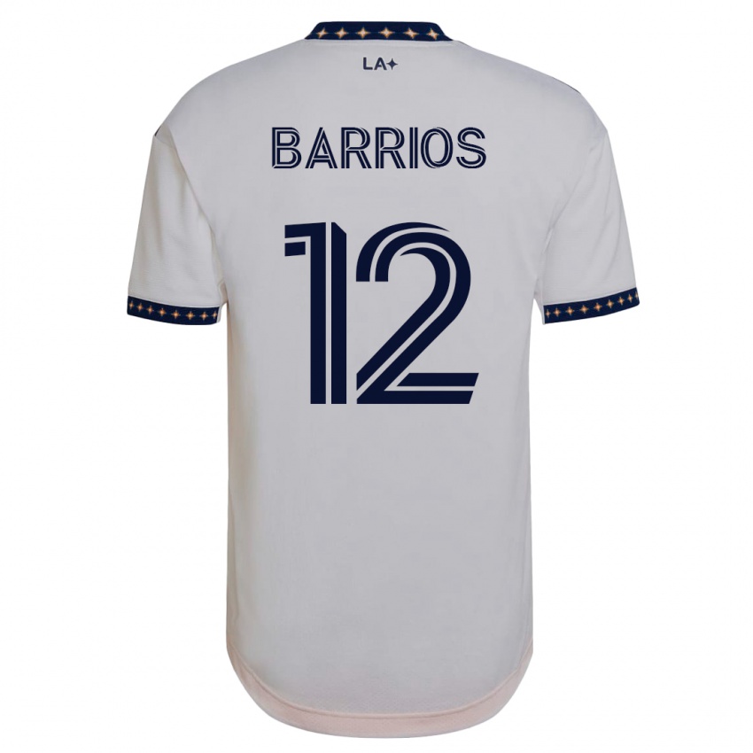 Hombre Camiseta Michael Barrios #12 Blanco 1ª Equipación 2023/24 La Camisa Argentina