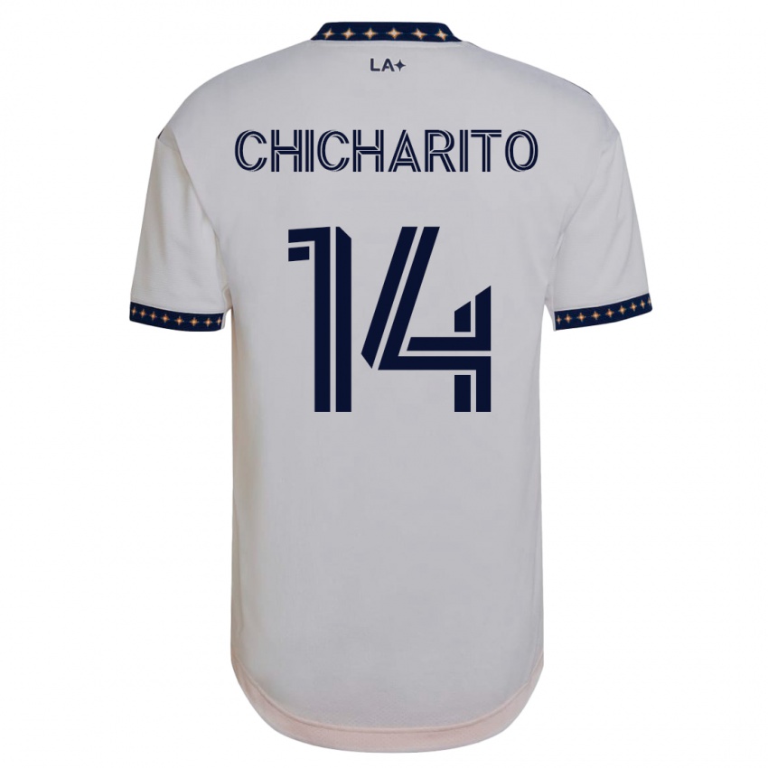 Hombre Camiseta Chicharito #14 Blanco 1ª Equipación 2023/24 La Camisa Argentina