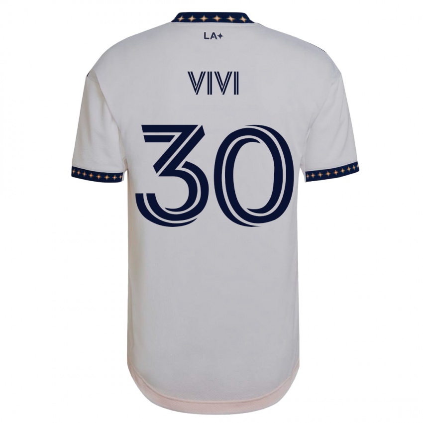 Hombre Camiseta Gino Vivi #30 Blanco 1ª Equipación 2023/24 La Camisa Argentina