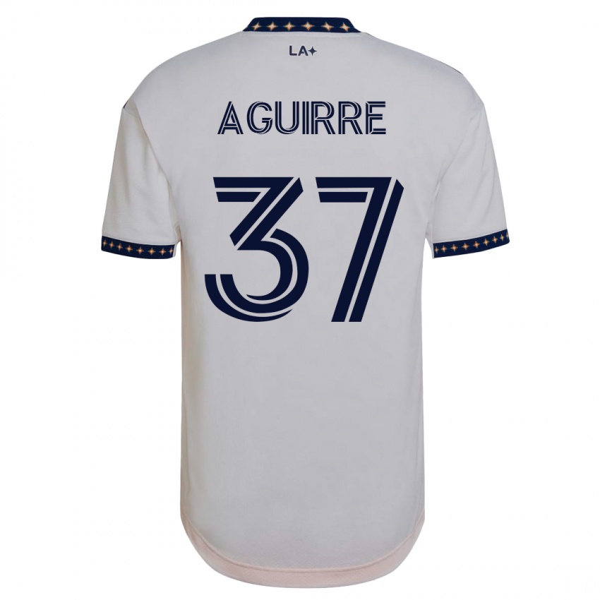 Hombre Camiseta Daniel Aguirre #37 Blanco 1ª Equipación 2023/24 La Camisa Argentina