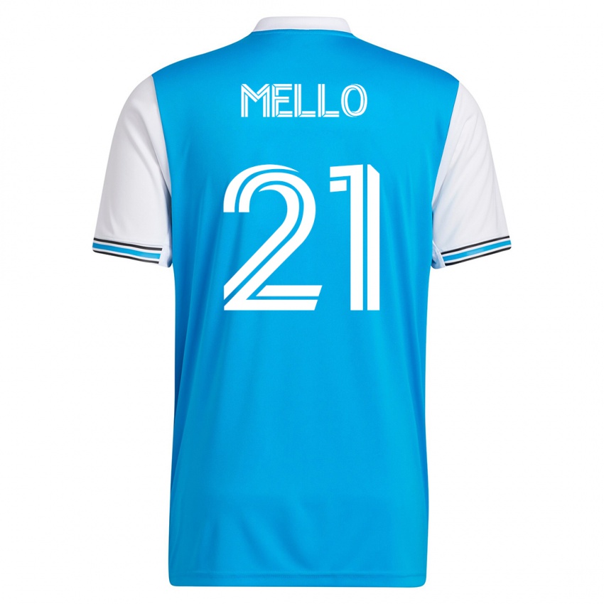 Hombre Camiseta Vinicius Mello #21 Azul 1ª Equipación 2023/24 La Camisa Argentina