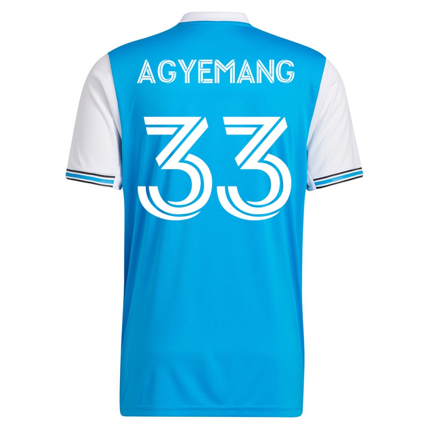 Hombre Camiseta Patrick Agyemang #33 Azul 1ª Equipación 2023/24 La Camisa Argentina