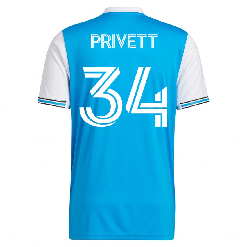 Hombre Camiseta Andrew Privett #34 Azul 1ª Equipación 2023/24 La Camisa Argentina