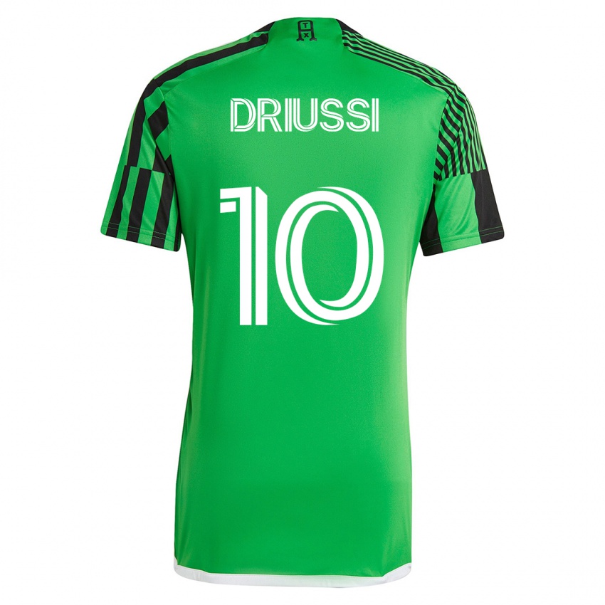 Hombre Camiseta Sebastián Driussi #10 Verde Negro 1ª Equipación 2023/24 La Camisa Argentina